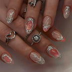 Press-On Nail Set 24-Piece Glitter Adhesive Strips