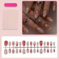 Press-On Nail Set 24-Piece Glitter Adhesive Strips