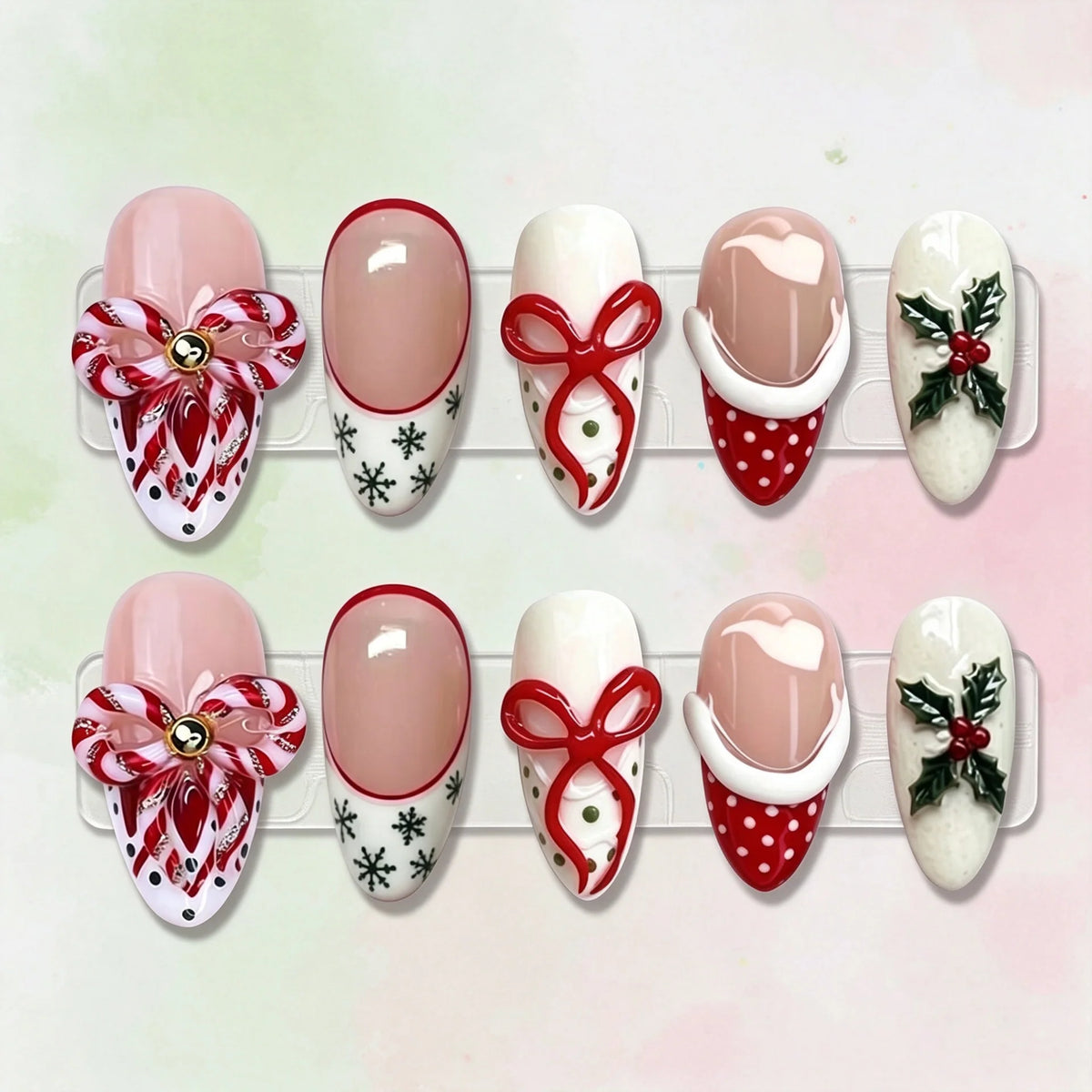 Press-On Nail Set 24-Piece Jelly Glue & File