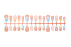 Press-On Nail Set 24-Piece Reusable Flower & Shell