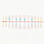 Press-On Nail Set 24-Piece Self-Adhesive Floral & Gradient