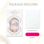 Press-On Nail Set 24-Piece Themed Designs Jelly Glue & File