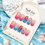 Press-On Nail Set 24 Pieces Floral & Butterfly