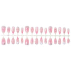 Press-On Nail Set 30-Piece Floral Adhesive & Tools