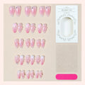 Press-On Nail Set 30-Piece Floral Adhesive & Tools