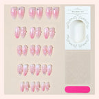 Press-On Nail Set 30-Piece Floral Adhesive & Tools