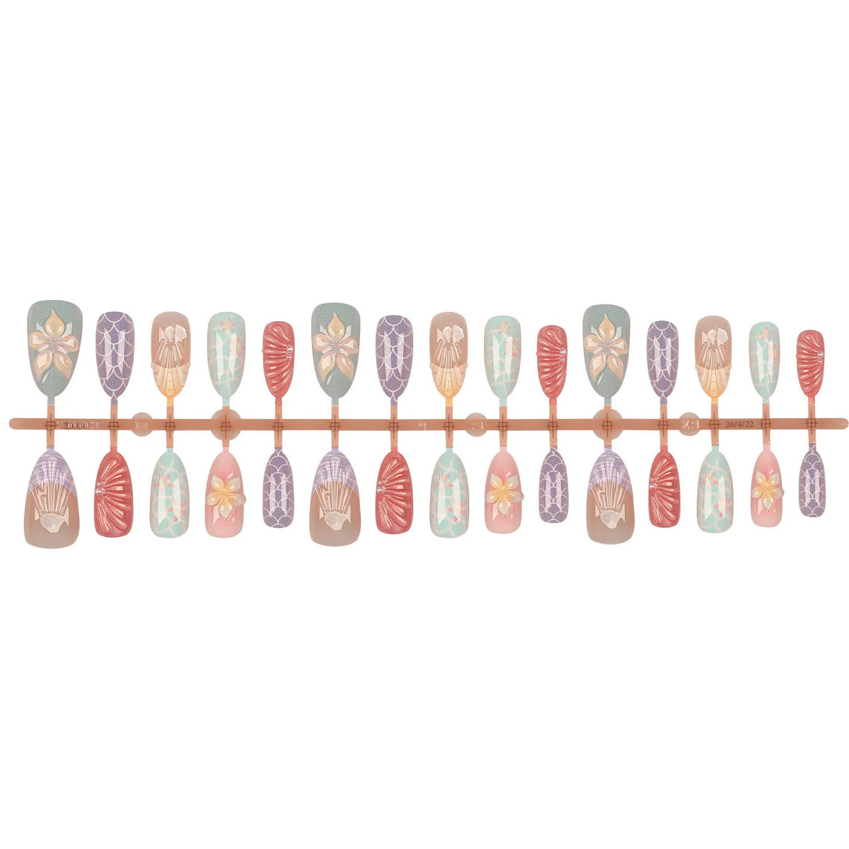 Press-On Nail Set 30-Piece Self-Adhesive Artistic Designs