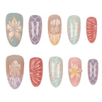 Press-On Nail Set 30-Piece Self-Adhesive Artistic Designs