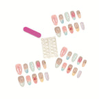 Press-On Nail Set 30 Pieces With Glue & File