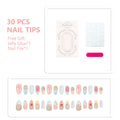 Press-On Nail Set 30 Pieces With Glue & File