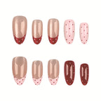 Press-On Nail Set 30 Tips Jelly Glue & File