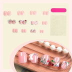 Press-On Nail Set 3D Crystal Multiple Sizes