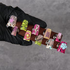 Press-On Nail Set 3D Designs Ready Adhesive