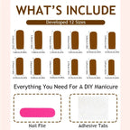 Press-On Nail Set 3D Embellished Easy Application & Reusable