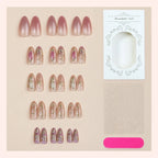 Press-On Nail Set 3D Embellished Glitter Long-Lasting