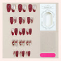 Press-On Nail Set 3D Embellished Long-Lasting Easy Application