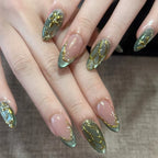 Press-On Nail Set 3D Embellished Self-Adhesive & Reusable
