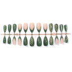 Press-On Nail Set 3D Embellished Self-Adhesive & Reusable