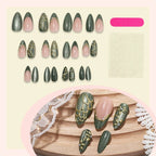 Press-On Nail Set 3D Embellished Self-Adhesive & Reusable
