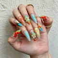 Press-On Nail Set 3D Embellished Strong Adhesive
