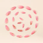 Press-On Nail Set 3D Floral Acrylic Ready To Wear