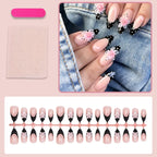 Press-On Nail Set 3D Floral Dots Easy Application