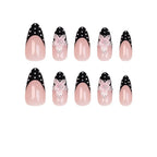 Press-On Nail Set 3D Floral Dots Easy Application