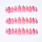 Press-On Nail Set 3D Floral Durable Acrylic