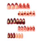 Press-On Nail Set 3D Floral & Gemstone Easy Apply