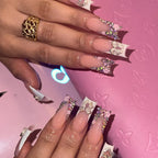 Press-On Nail Set 3D Floral Long-Lasting & Flexible