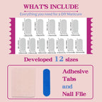 Press-On Nail Set 3D Floral Long-Lasting & Flexible