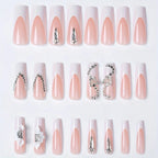 Press-On Nail Set 3D Floral Long-Lasting & Glue-Free