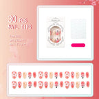 Press-On Nail Set 3D Floral No Glue & Reusable