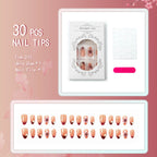 Press-On Nail Set 3D Floral Peel & Stick