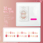 Press-On Nail Set 3D Floral Peel & Stick