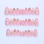 Press-On Nail Set 3D Floral & Reusable