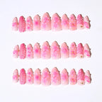Press-On Nail Set 3D Floral Reusable Peel-And-Press