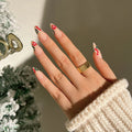Press-On Nail Set 3D Floral Self-Adhesive & Reusable