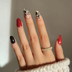 Press-On Nail Set 3D Floral Self-Adhesive & Reusable