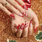 Press-On Nail Set 3D Floral Self-Adhesive & Reusable