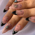 Press-On Nail Set 3D Stars & Glitter Glue Included