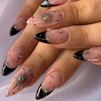 Press-On Nail Set 3D Stars & Glitter Glue Included
