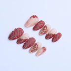 Press-On Nail Set 3D Textured Peel & Stick