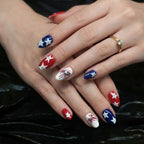 Press-On Nail Set 4th of July Stars Easy Application