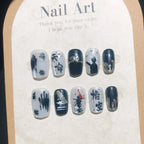 Press-On Nail Set Abstract Art Easy Application