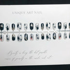 Press-On Nail Set Abstract Art Easy Application