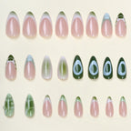 Press-On Nail Set Abstract Art Glossy Finish