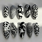 Press-On Nail Set Abstract Art Peel-And-Stick