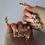 Press-On Nail Set Abstract Art Reusable Multiple Sizes
