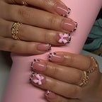 Press-On Nail Set Abstract Art Reusable Multiple Sizes